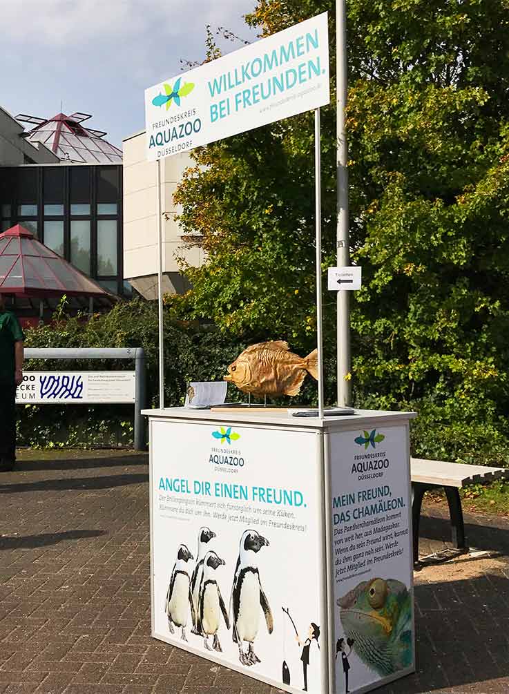 Infostand des Freundeskreises Aquazoo