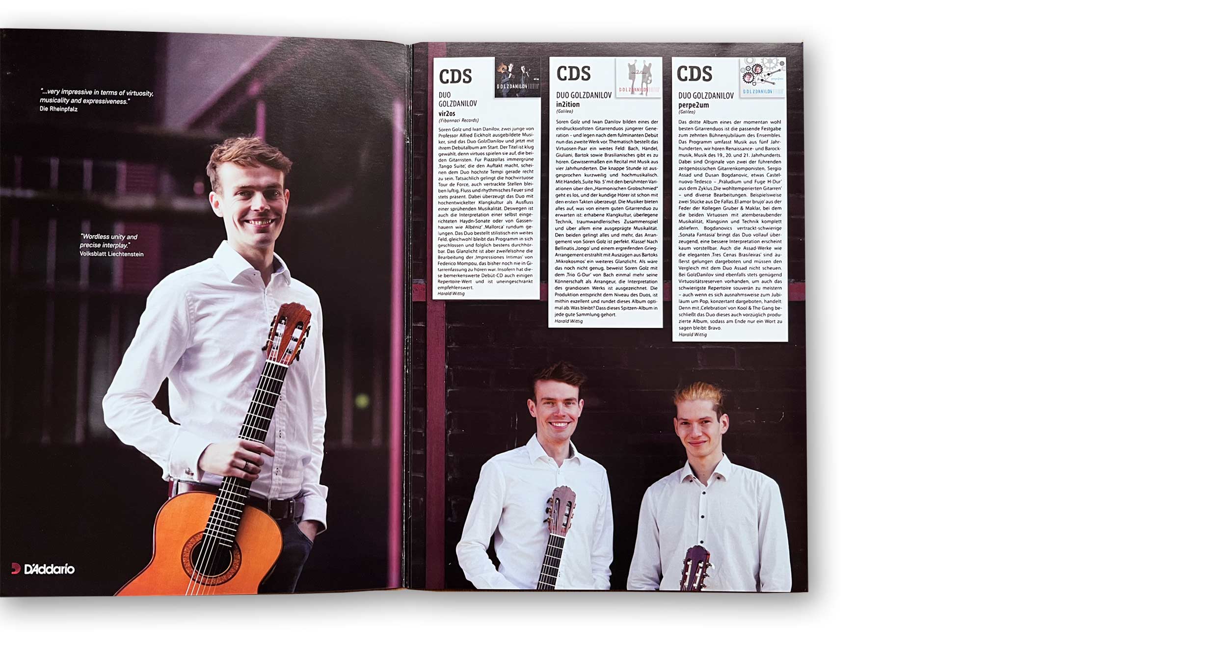 Gitarrenduo GolzDanilov Pressemappe